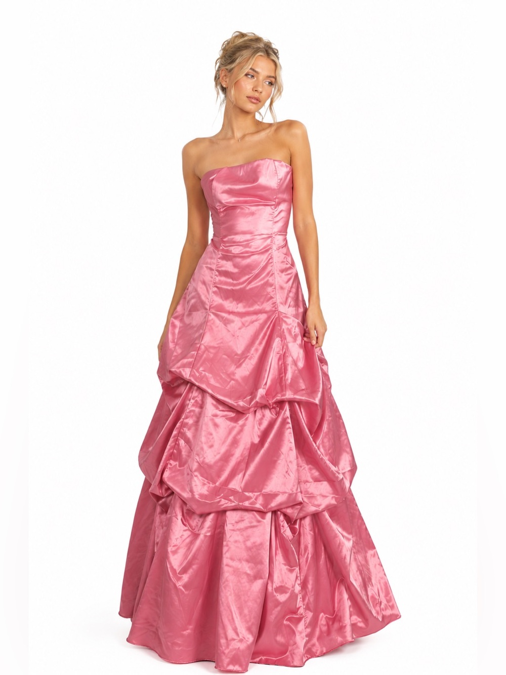 Jessica McClintock Vintage 90s Strapless Pink Ballgown Cinderella Barbie